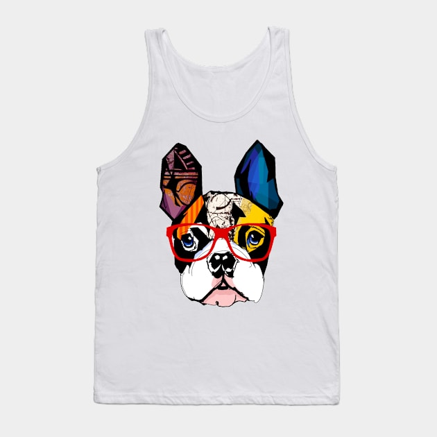 Pug Colorful Tank Top by Mako Design 